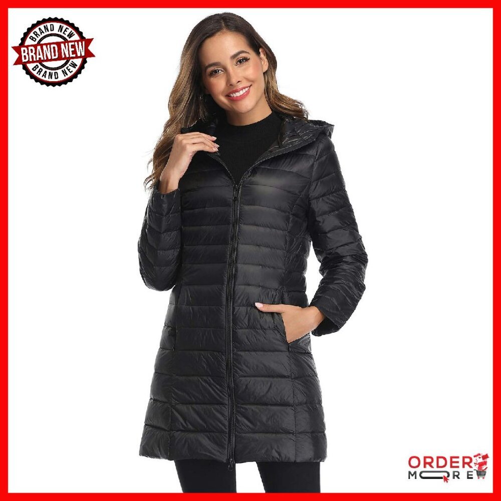 Women's Plus Size Packable Down Jacket Hooded Puf… - image 1
